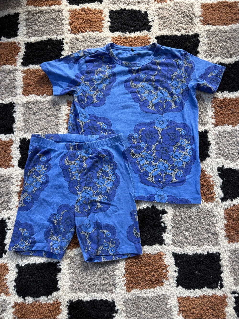 Mini Rodini Blue Floral Set